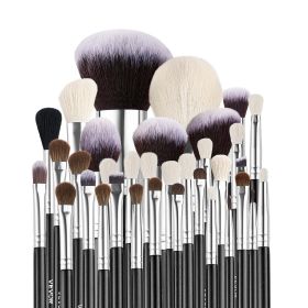 VEVOR 34-Piece Makeup Brush Set, Professional Brushes Kit for Foundation Blending Eyeshadow Concealer Blush - with Soft Bristles