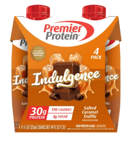 Premier Protein Indulgence Protein Shake, Salted Caramel Truffle, 30g Protein, 11 fl oz, 4 Ct