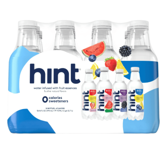 Hint Flavored Water Infused with Fruit Essence White Variety Pack, 4-Flavor, 16 fl oz, 12-Pack