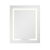 VEVOR Lighted Medicine Cabinet with Mirror, 24 x 30 in Recessed or Wall Mount, 3 Color Dimmable LED Bathroom Medicine Cabinet with HD Mirror, Clock