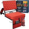 Alpcour Folding Reclining Stadium Seat with Back Support for Bleachers