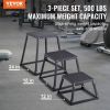 VEVOR Plyometric Jump Boxes, 12/18/24 Inch Plyo Box, Platform and Jumping Agility Box