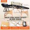 VEVOR Portable Massage Table 28" W, 2 Folding Lightweight Massage Table, 8-Level Height Adjustable Salon Tattoo Bed, Spa Table with Headrest, Armrests