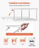 VEVOR Foldable Bed Rail for Elderly, 38 in Bedside Assist Rail with Fixing Strap, Adjustable Height Pipe Bedside Cane