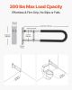 VEVOR Toilet Safety Rail, 23.8 Inch U-Shaped Handicap Grab Bar, Foldable Senior Safety Pole, Flip Up Toilet Grab Bar with Anti-Slip Support Handle