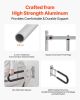 VEVOR Toilet Safety Rail, 23.8 Inch U-Shaped Handicap Grab Bar, Foldable Senior Safety Pole, Flip Up Toilet Grab Bar with Anti-Slip Support Handle