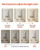 VEVOR Lighted Medicine Cabinet with Mirror, 24 x 30 in Recessed or Wall Mount, 3 Color Dimmable LED Bathroom Medicine Cabinet with HD Mirror, Clock