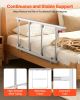 VEVOR Foldable Bed Rail for Elderly, 38 in Bedside Assist Rail with Fixing Strap, Adjustable Height Pipe Bedside Cane
