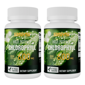 BSYS Chlorophyll Capsules  Fat Metabolism Support Aid Blood Purification & Detox Boost  Digestive Health & Constipation Relief Helper  Immune Sys (Option: Two bottles)