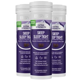 BSYS  Coffee Flavor But Make It Sleepy These Sleep-support Chews Taste Like Your Favorite Brew No Jitters  Just Cozy Vibes To Drift Off Easy  Sle (Option: Three bottles)