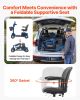 VEVOR Heavy-Duty 4 Wheel Mobility Scooter for Adults & Seniors - Folding Electric Powered Mobility Scooter & 12 Mile Long Range