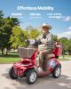 VEVOR Heavy Duty 4-Wheel Mobility Scooters for Seniors & Adults, 500lbs Capacity, 21.5 Miles 3-Speed Long Range