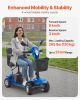 VEVOR Heavy-Duty 4 Wheel Mobility Scooter for Adults & Seniors - Folding Electric Powered Mobility Scooter & 12 Mile Long Range